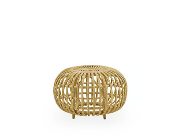 OTTOMAN EXTERIOR - Low garden stool in Alu-Rattan and ArtFibre by Sika Design - view 3